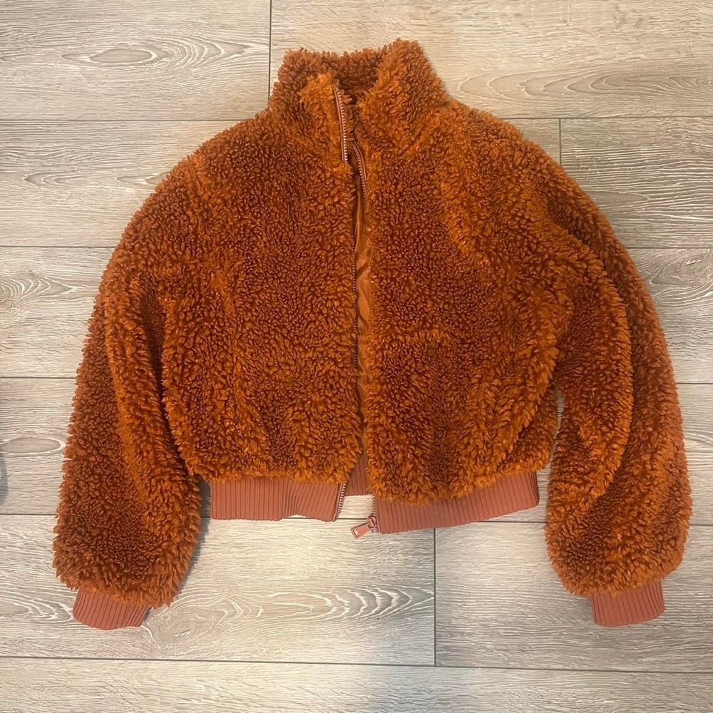 Love Tree Sherpa Bomber Jacket